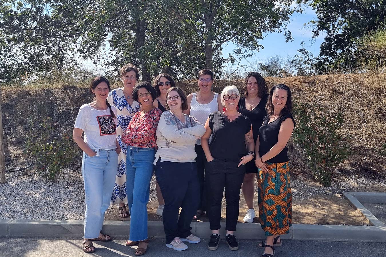 L'équipe des coordinatrices et Aurélie Renaud, directrice de l'association Vivre en Béguinage